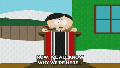 Man At Podium Saying Now We Know Why We Are Here GIF