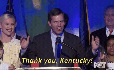 Man At Podium Saying Thank You Kentucky GIF