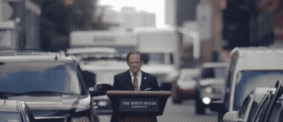 Man At Podium Saying The White House GIF