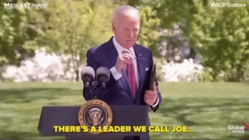 Man At Podium Says There's A Leader GIF