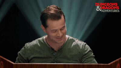 Man At Podium With Dungeons & Dragons Adventures GIF