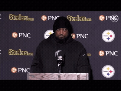 Man At Podium With Steelers.com And PNC Logos GIF