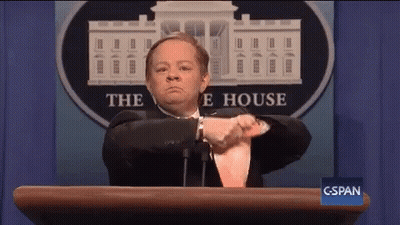 Man At Podium With White House Sign GIF