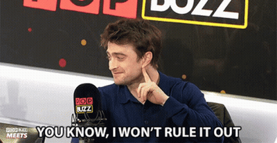 Man At Pop Buzz Mic Says You Know I Won't Rule It Out GIF