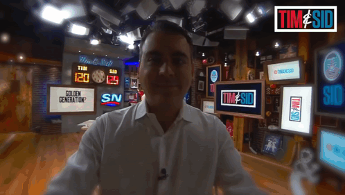 Man At Sign Saying Time Sid GIF
