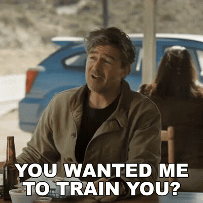 Man At Table Says You Wanted Me To Train You GIF