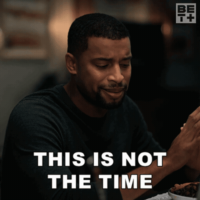 Man At Table This Is Not The Time GIF