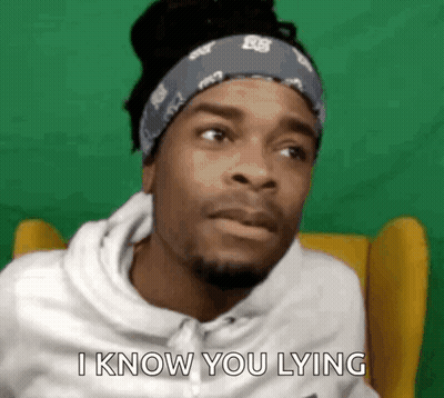 Man Bandana White Hoodie I Know You Lying GIF