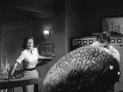 Man Beating Up Overthinking Brain Funny  GIF