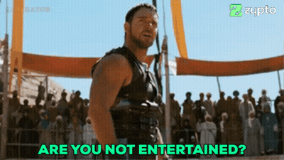 Man Before Crowd Are You Not Entertained GIF