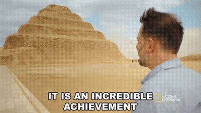 Man Before Pyramid It Is An Incredible Achievement GIF