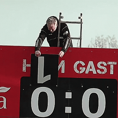 Man Before Scoreboard Home 20 Away 0 00:37 GIF
