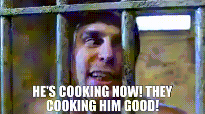 Man Behind Bars Says He's Cooking Now GIF