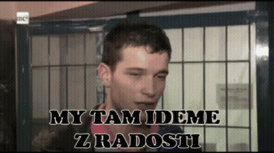 Man Behind Bars With My Tam Ideme Z Radosti GIF