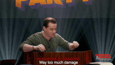 Man Behind Dungeons & Dragons Podium GIF