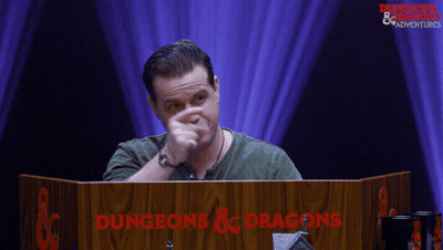 Man Behind Dungeons & Dragons Podium GIF