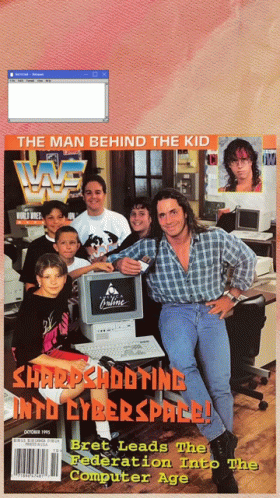 Man Behind Kid On Magazine Cover GIF