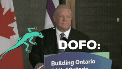 Man Behind Podium Saying Dofo GIF