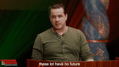 Man Behind Podium Saying Dungeons & Dragons GIF
