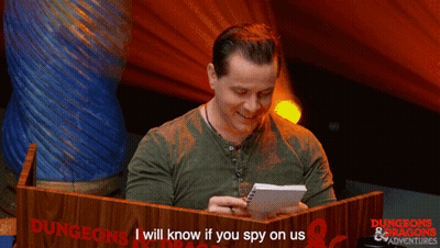 Man Behind Podium Saying Dungeons & Dragons Adventures GIF
