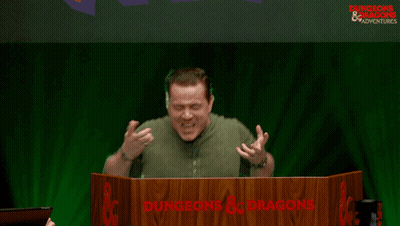 Man Behind Podium Saying Dungeons & Dragons GIF