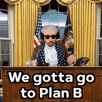 Man Behind Podium We Gotta Go To Plan B GIF