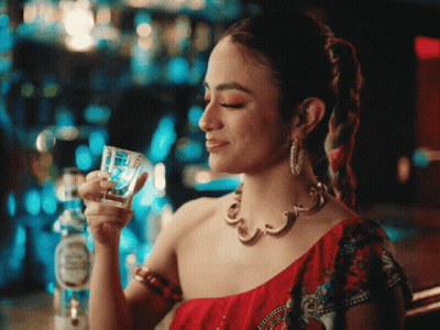Man Behind Tequila Bottle GIF