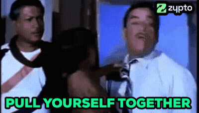 Man Being Pulled With Pull Yourself Together GIF