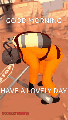 Man Bending Over Good Morning Have A Lovely Day GIF