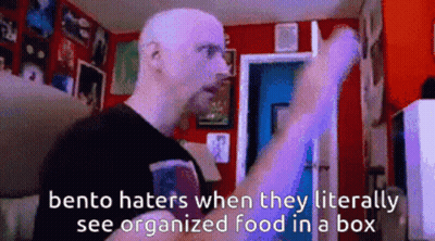 Man Bento Haters When They Literally See Organized Food In Box GIF