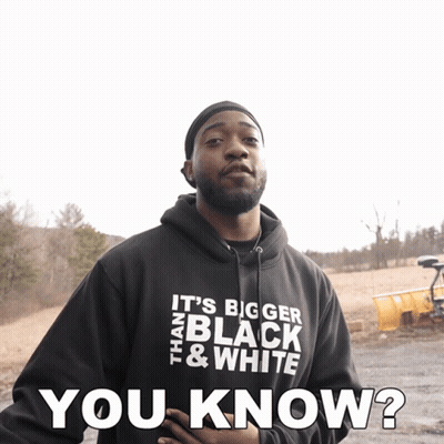 Man Black Hoodie It's Bigger Than Black And White GIF