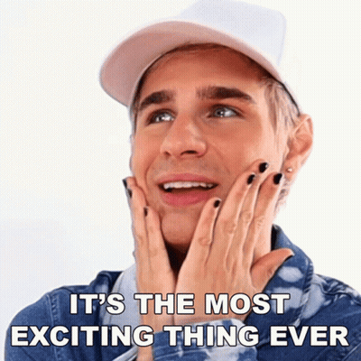 Man Black Nail Polish Smiling Most Exciting Ever GIF