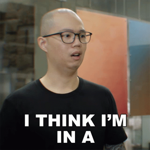 Man Black Shirt Glasses I Think I'm In A GIF
