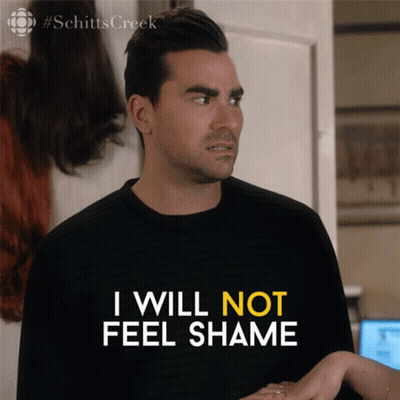 Man Black Shirt I Will Not Feel Shame GIF