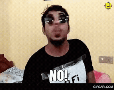 Man Black Shirt Sunglasses Funny Face Saying No GIF