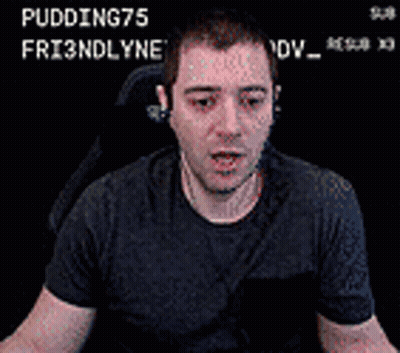 Man Black Shirt With Screen Text Pudding75 Fri3ndlynet GIF