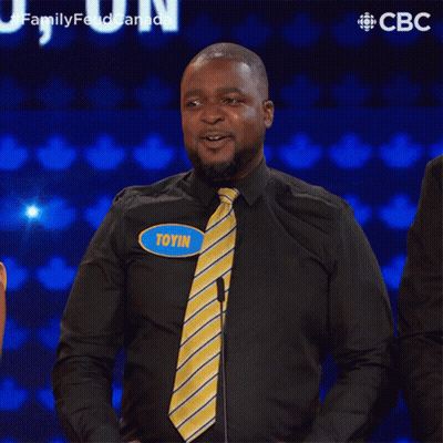 Man Black Shirt Yellow Tie Potin Name Tag GIF