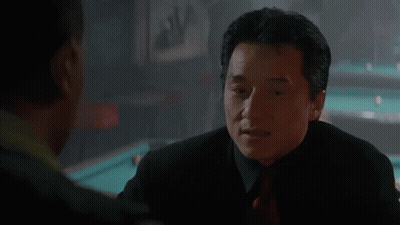 Man Black Suit Red Tie Talking Another Man GIF