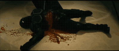 Man Bleeding From Pants On Floor GIF