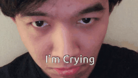 Man Blinking Hard For Fake Cry GIF