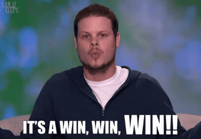 Man Blowing Kiss Saying It's A Win Win Win GIF