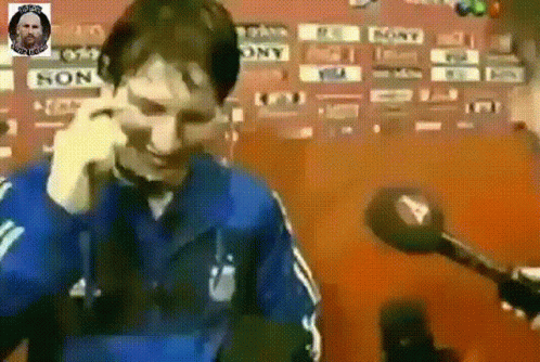 Man Blue Jacket Talking Into Microphone Sony Wall GIF