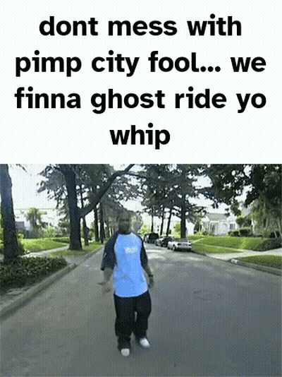 Man Blue Shirt Dont Mess With Pimp City GIF