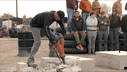 Man Breaking Cement With A Jackhammer GIF