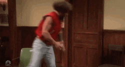 Man Breaking The Chair By The Wall GIF