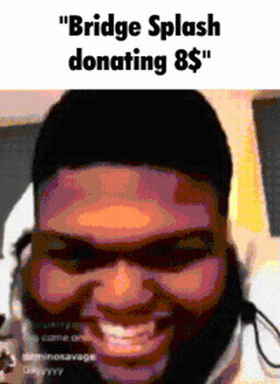 Man Bridge Splash Donating 8$ GIF