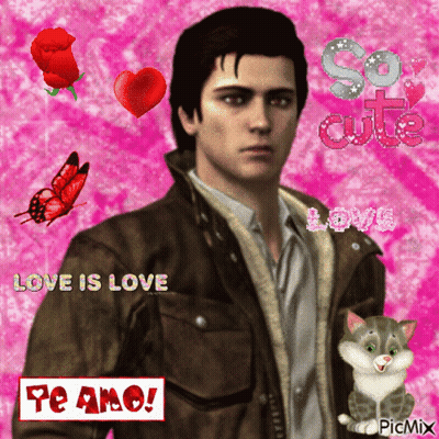 Man Brown Jacket Hearts Flowers Love Is Love GIF