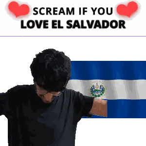 Man By Flag Scream If You Love El Salvador Sticker