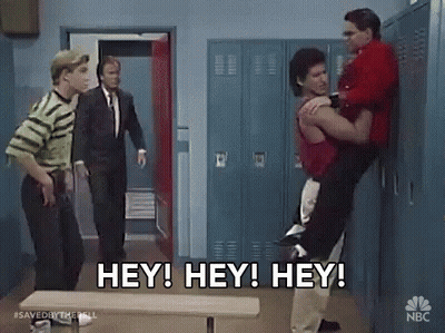 Man Carrying Another Man In Locker Room Saying Hey Hey Hey GIF
