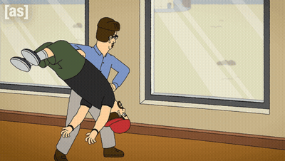 Man Carrying Another Man Saying As GIF